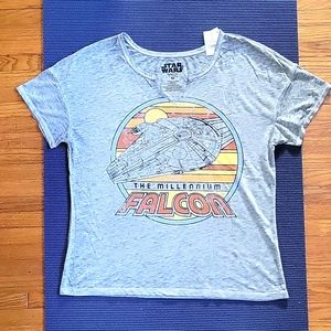 NWT Retro Star Wars Millennium Falcon Shirt - Grey - Size Medium